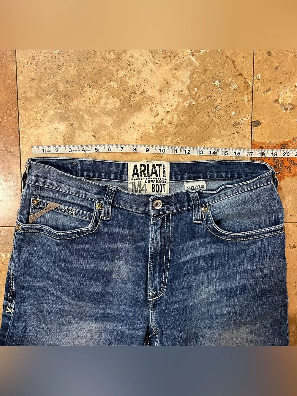 Ariat Men’s M4 Low Rise Bootcut Denim Jeans Dark Wash Western 38x32